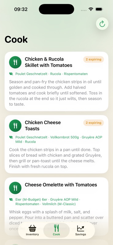 Meal suggestions